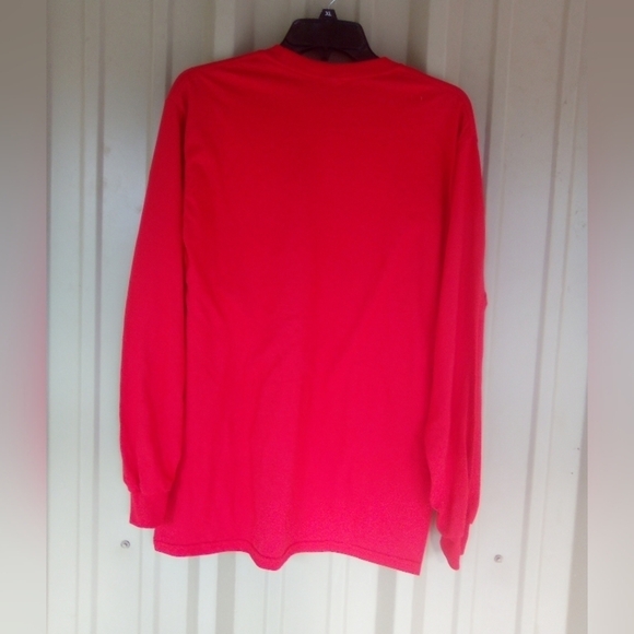 Women's I Run On Coffee & Christmas Cheer Long Sleeved Red T Shirt Size Medium - Picture 2 of 2